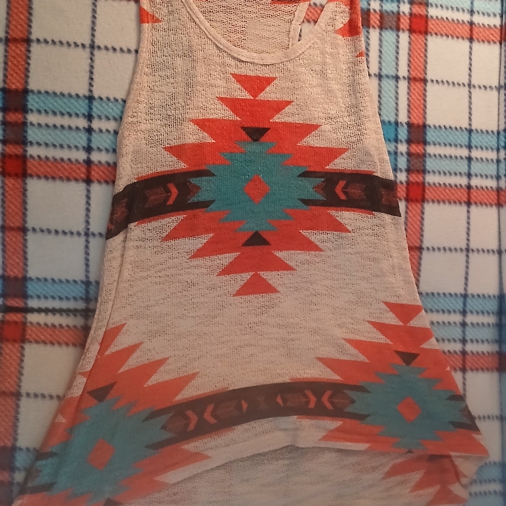 Tribal Print Sleeveless Top